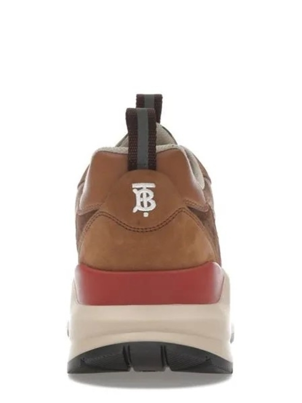 Burberry Brown & Tan Men's Check Suede Sneaker - Picture 4 of 8